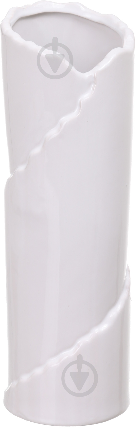 Ваза керамічна Luna Roll 9х9хh28,5 см 28,5 см біла PS60191 - фото 1