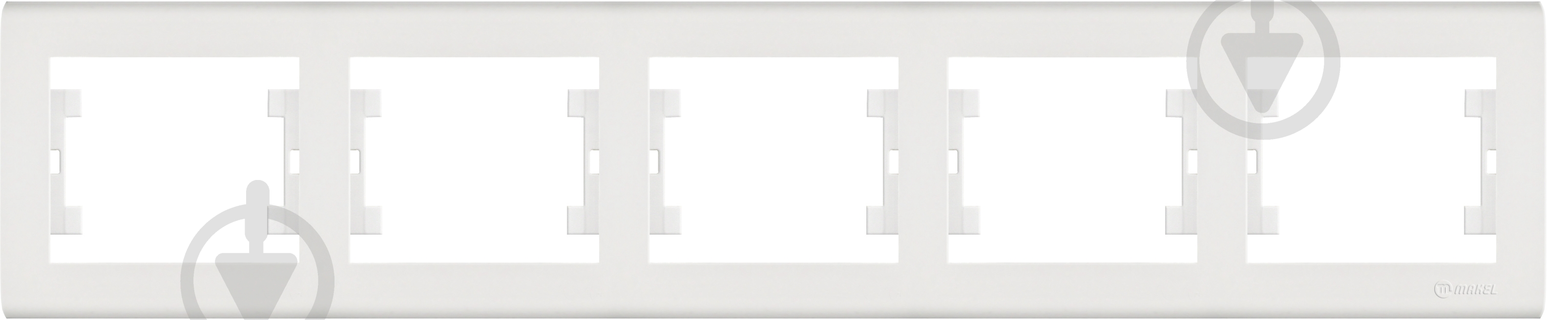 Рамка пятиместная Makel Manolya горизонтальная белый 41001705 - фото 1