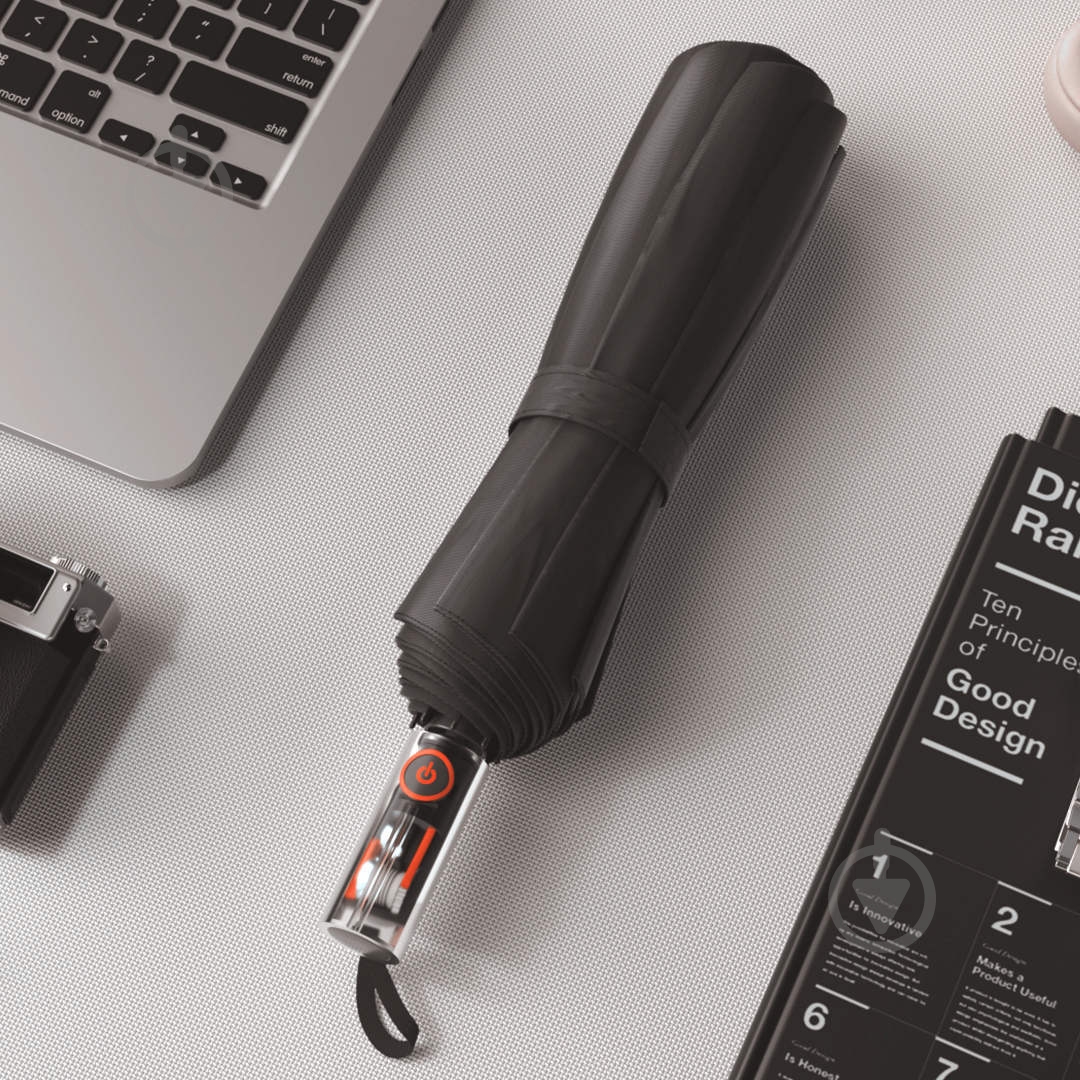 Зонт Xiaomi Konggu Automatic Umbrella black - фото 4
