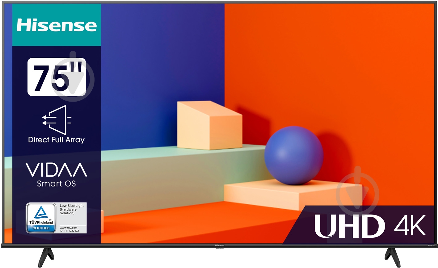 Телевізор Hisense 75A6K - фото 2