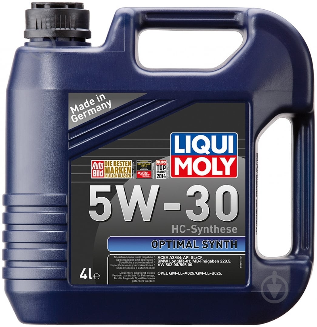 Моторное масло синтетическое Liqui Moly Optimal Synth 5W-30 4 л (2345) - фото 3