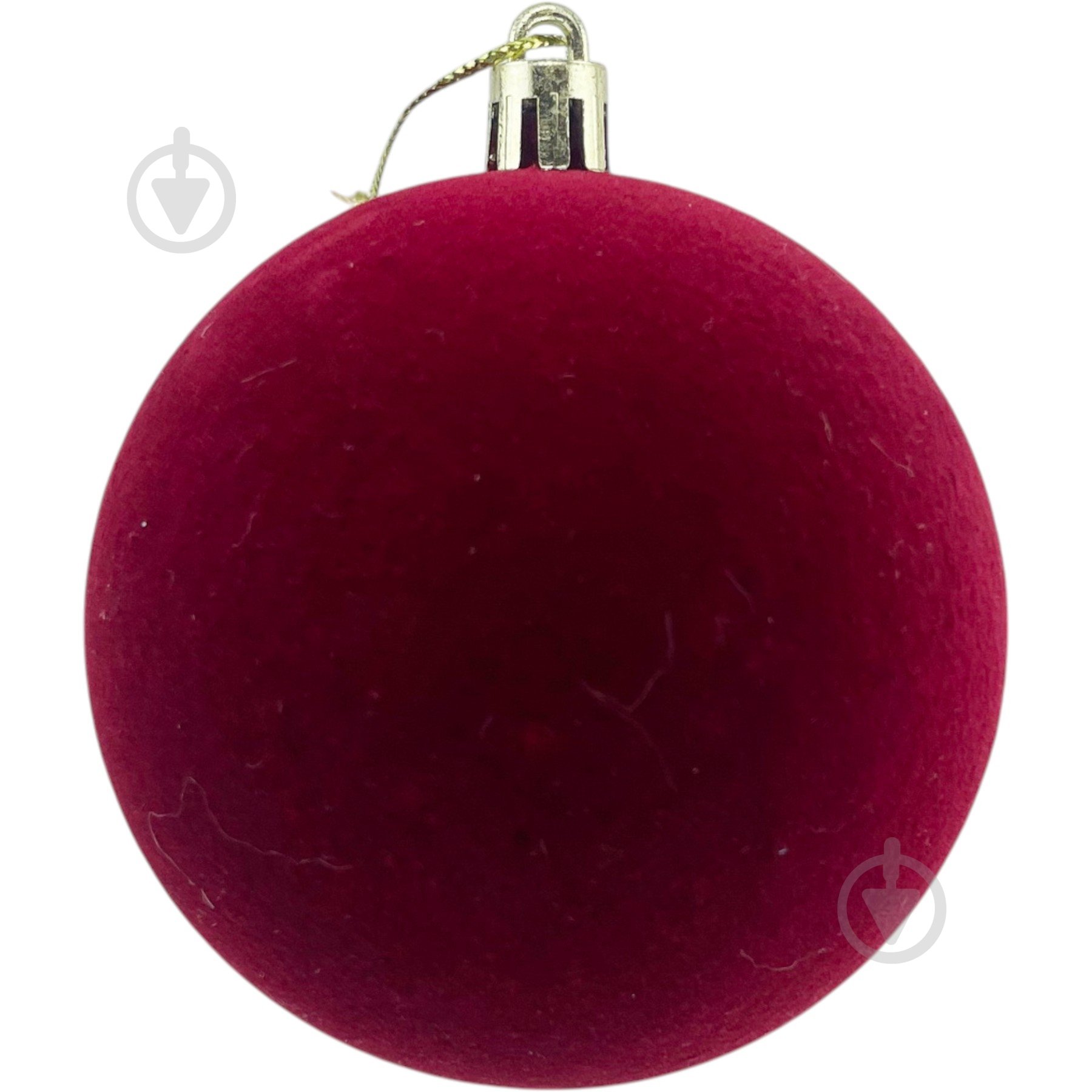 Куля флокована геометрія d 80 мм бордовий SDA2285280DR - фото 1