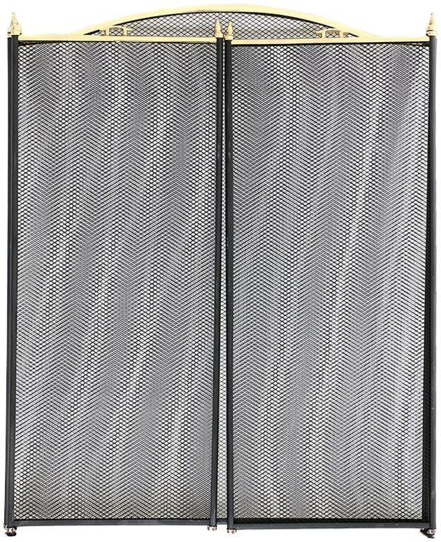 Каминная сетка 3PB 80х100 см золотой с черным - фото 2