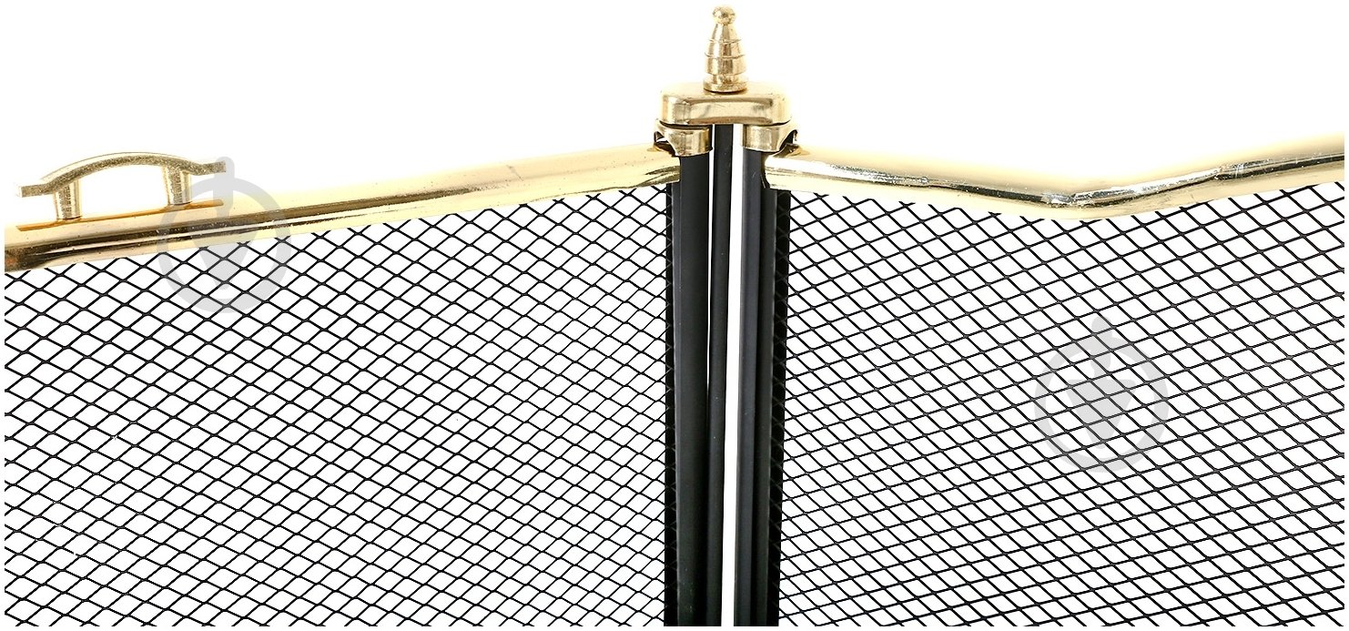 Каминная сетка 3PB 80х100 см золотой с черным - фото 3