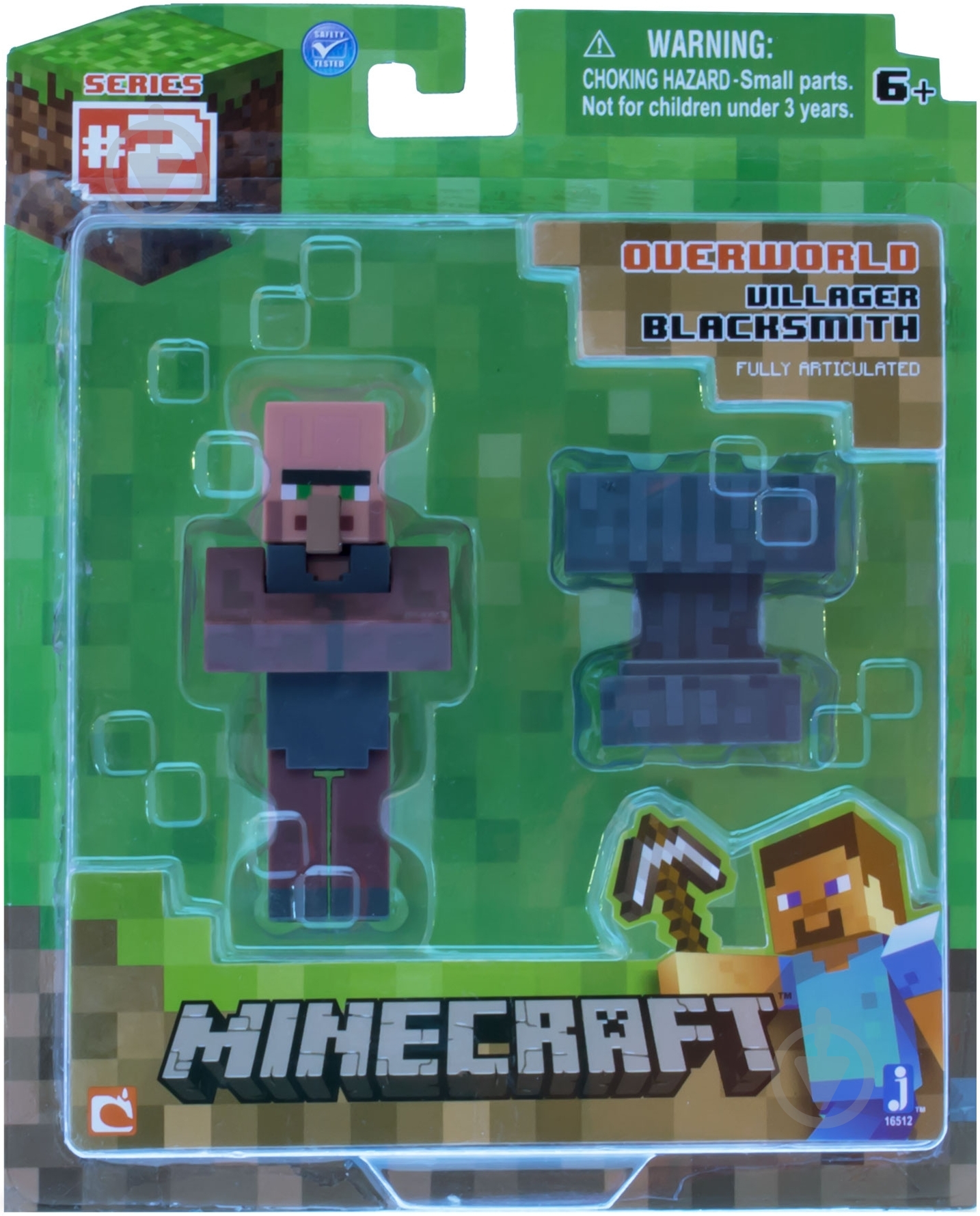 Набір Jazwares Фігурка з аксесуарами Blacksmith Villager 16512 - фото 3 Набір Jazwares Фігурка з аксесуарами Blacksmith Villager 16512 - фото 3