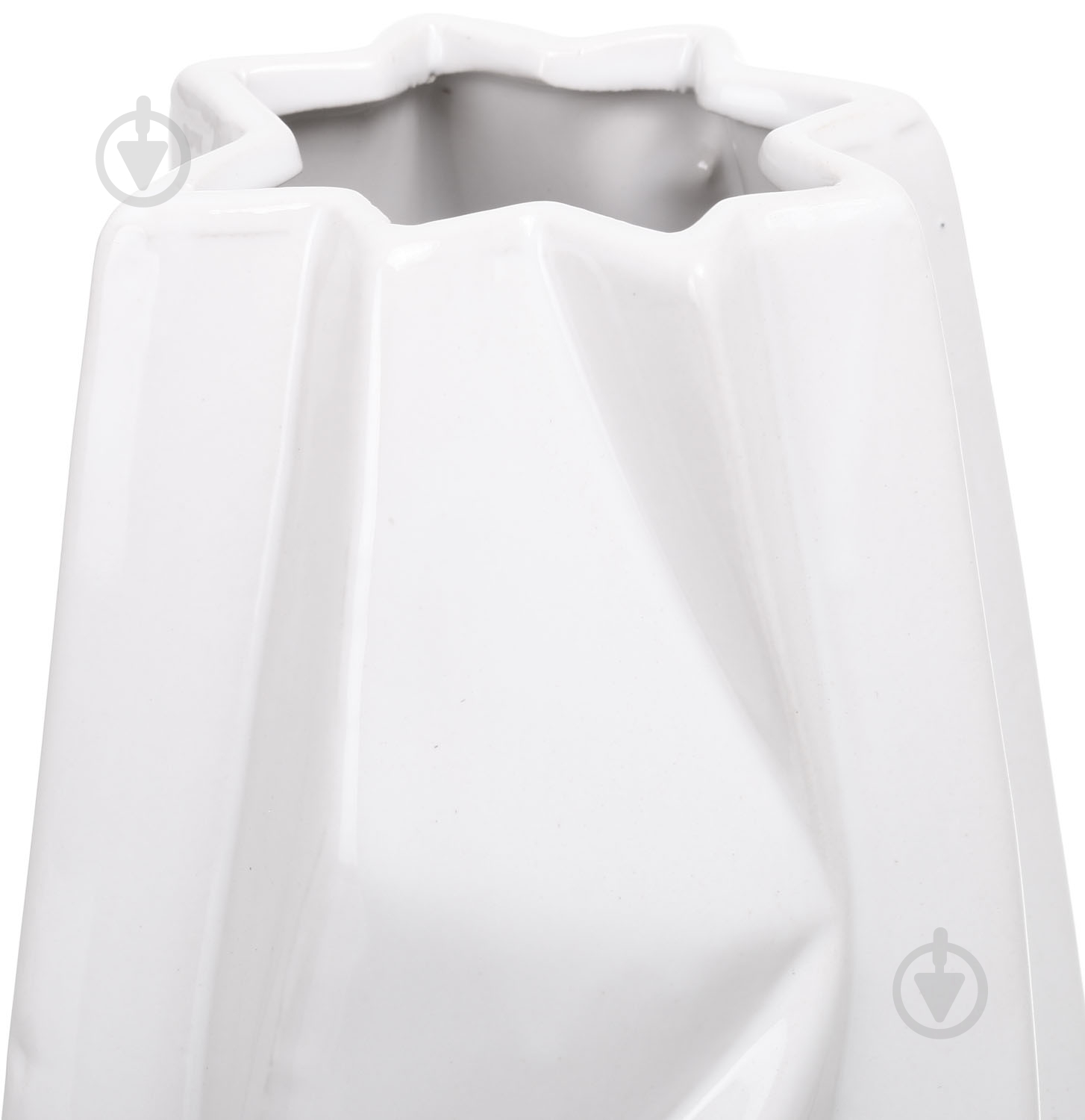 Ваза керамическая Luna Crystal 13х13х30 см 30 см белая PS31481 - фото 2