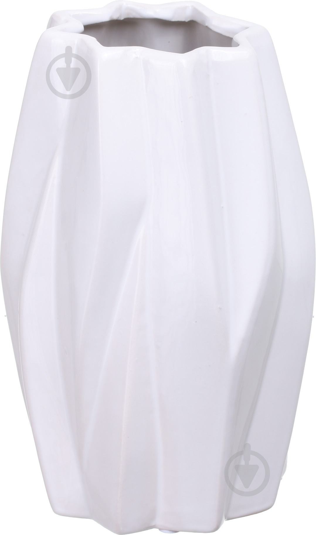 Ваза керамическая Luna Crystal 13х13х20 см 20 см белая PS31483 - фото 1