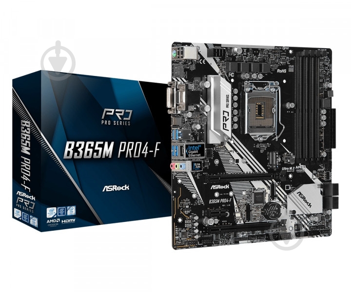 Материнская плата ASRock B365M PRO4-F (Socket 1151, Intel B365, mirco ATX) - фото 4