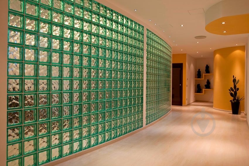 Стеклоблок Basic 190x190x80 Wave зеленый - фото 4 Стеклоблок Basic 190x190x80 Wave зеленый - фото 4