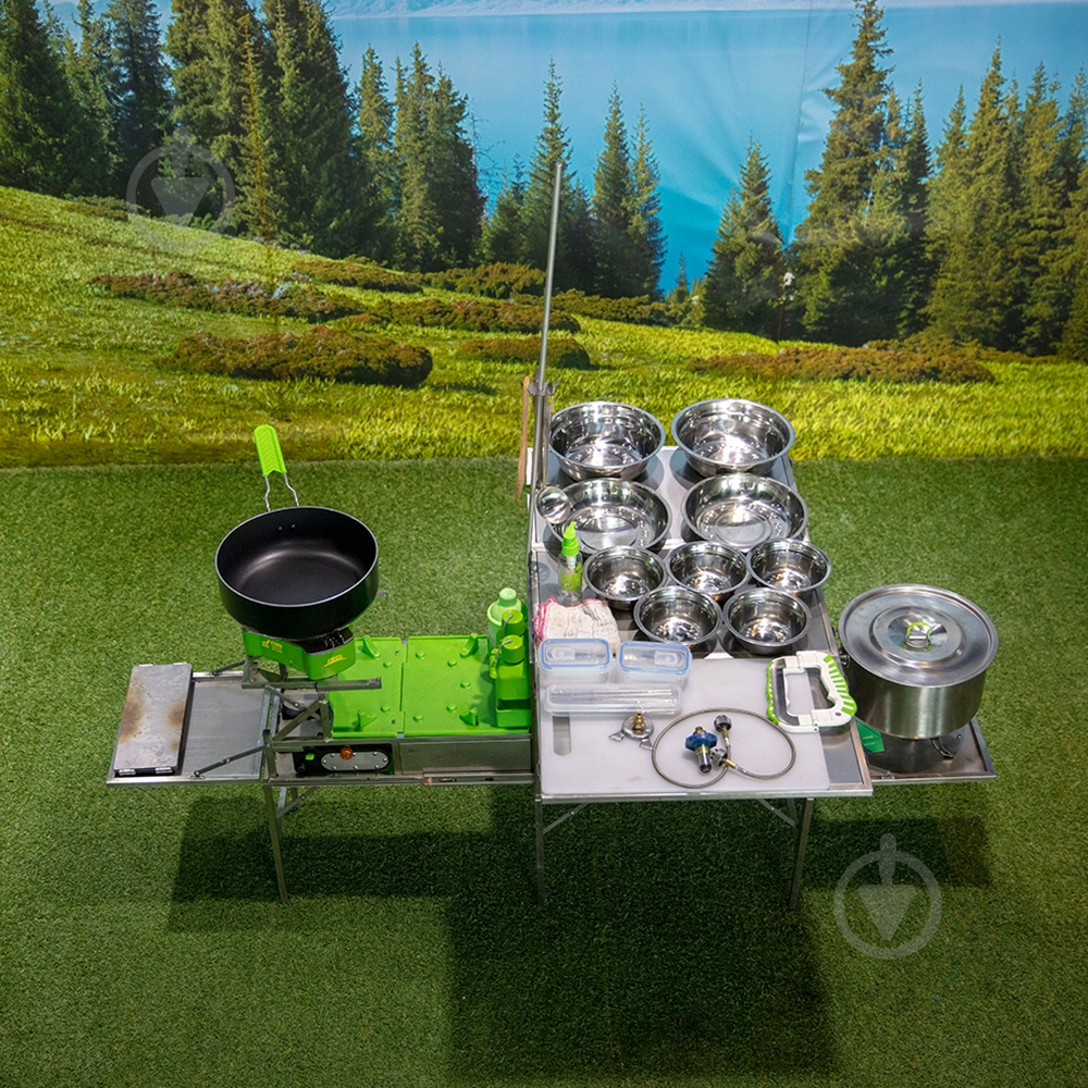 Набір посуду BRS ø448 мм 839 мм Кемпінгова портативна кухня із столом BRS-96 - фото 9