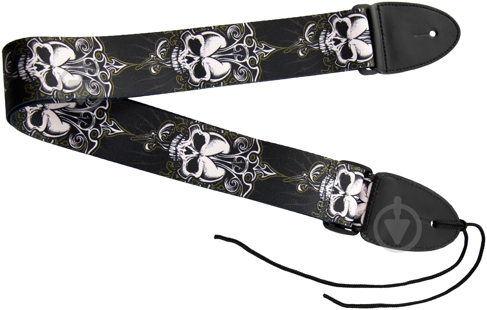 Ремень для гитары STAGG STE BLACK SKULL - фото 1