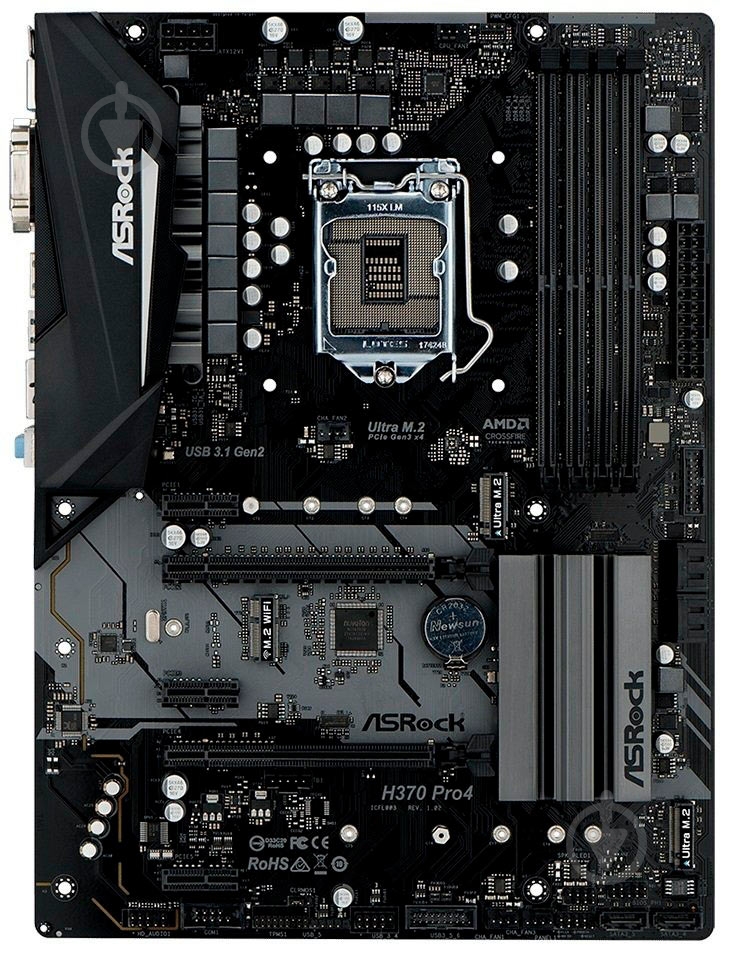 Материнська плата ASRock H370 PRO4 (Socket 1151, Intel H310, ATX) - фото 1