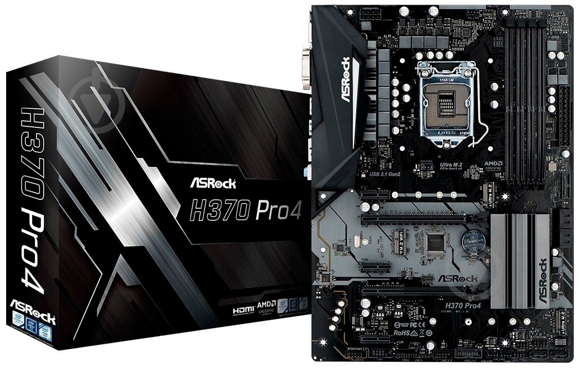 Материнська плата ASRock H370 PRO4 (Socket 1151, Intel H310, ATX) - фото 5