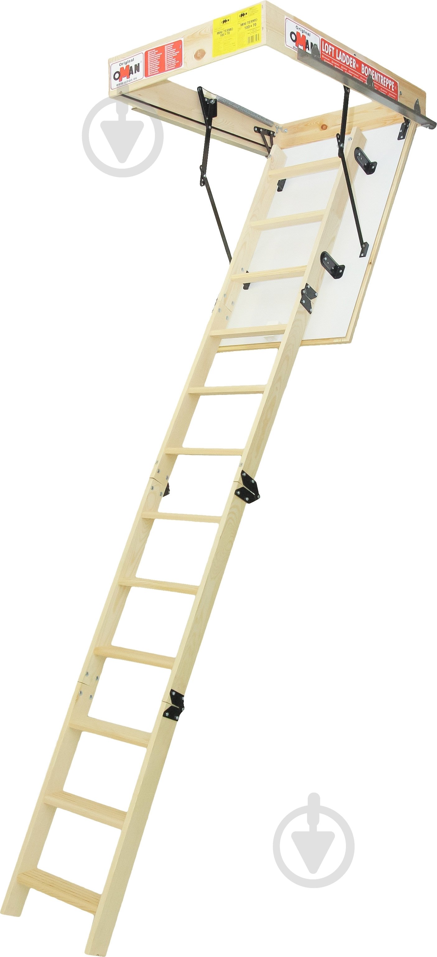 Лестница чердачная Oman Compact Termo H280 100x70 см деревянная - фото 1