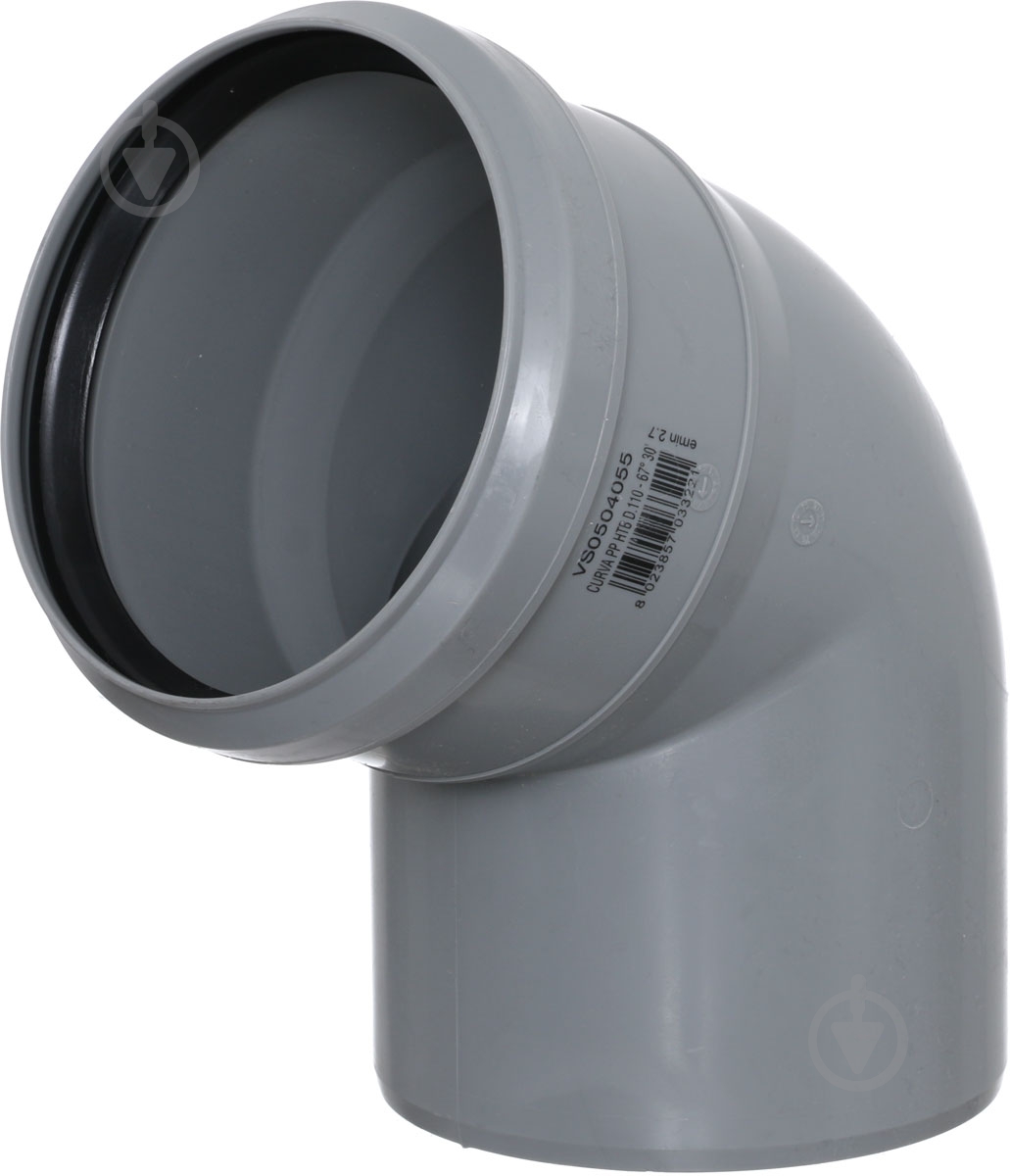 Колено канализационное Valsir d110x67° - фото 1