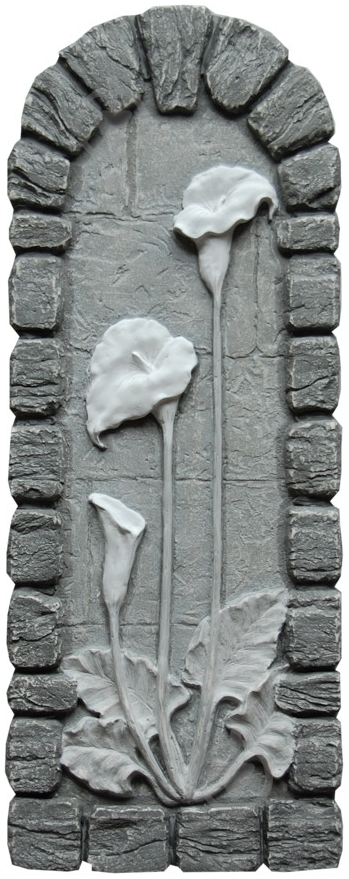 Декор гипсовый Живой камень Калла серебро - фото 1