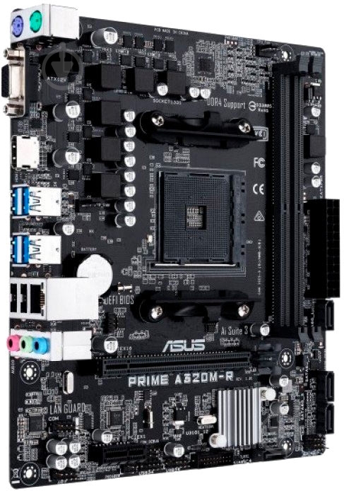 Материнська плата Asus PRIME A320M-R-SI (Socket AM4, AMD A320, mirco ATX) - фото 2