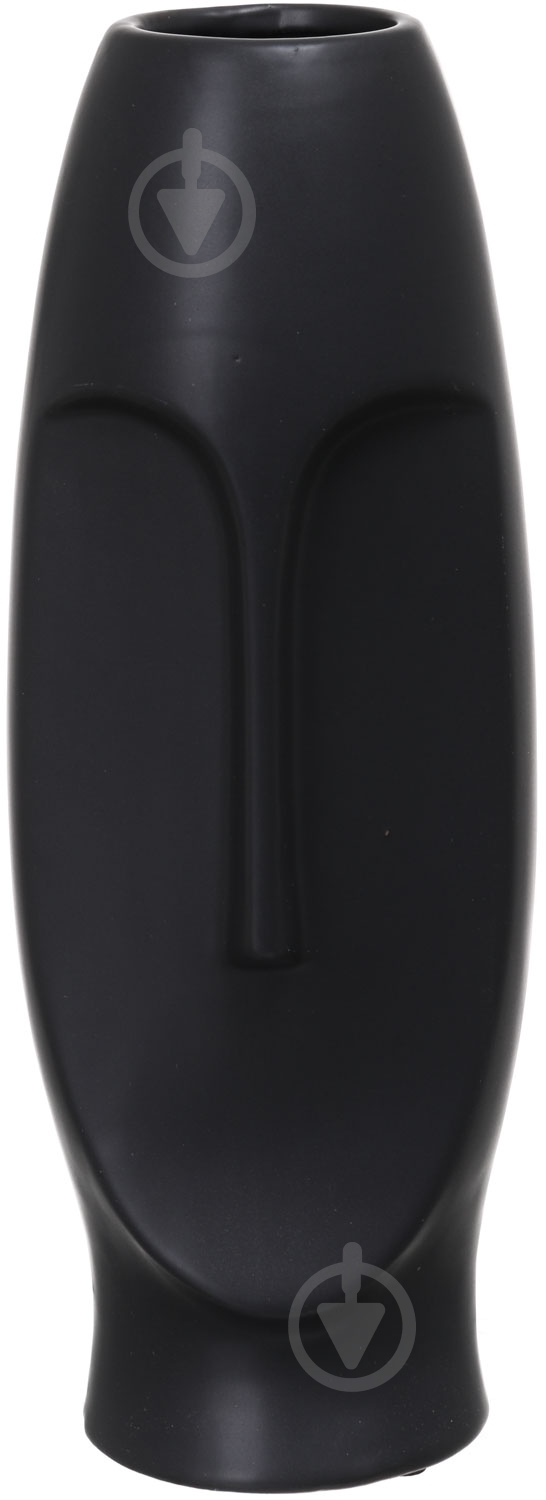 Ваза керамическая Luna Face 10х9,5х24 см 24 см черная PS31544 - фото 1 Ваза керамическая Luna Face 10х9,5х24 см 24 см черная PS31544 - фото 1