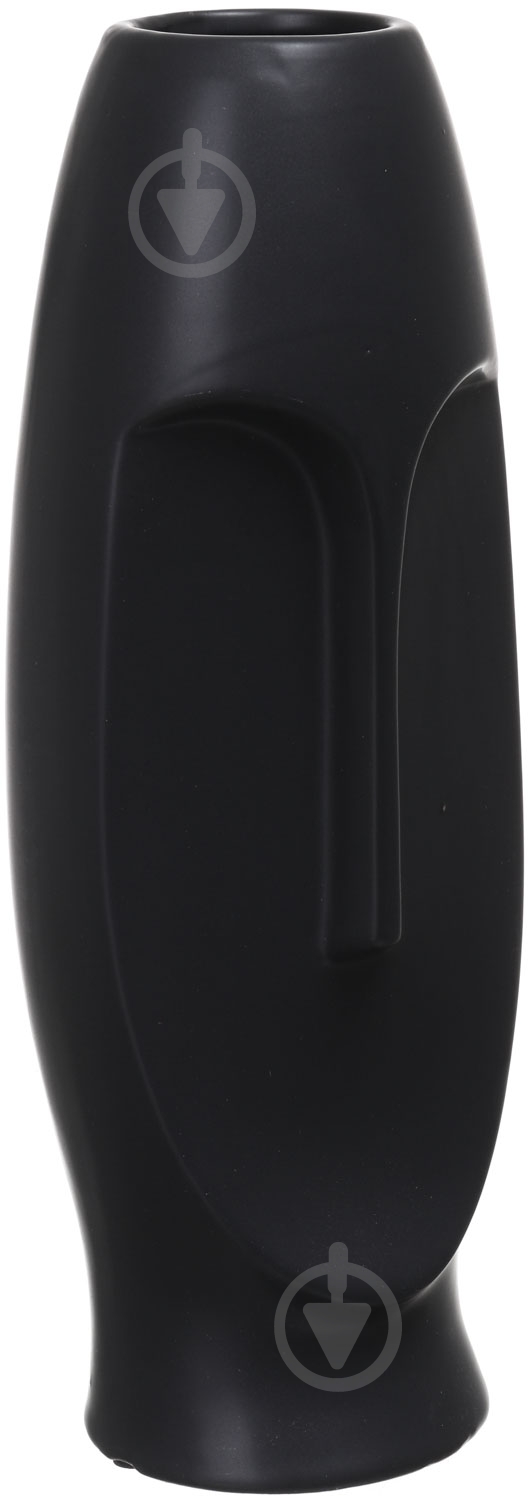 Ваза керамическая Luna Face 10х9,5х24 см 24 см черная PS31544 - фото 2 Ваза керамическая Luna Face 10х9,5х24 см 24 см черная PS31544 - фото 2
