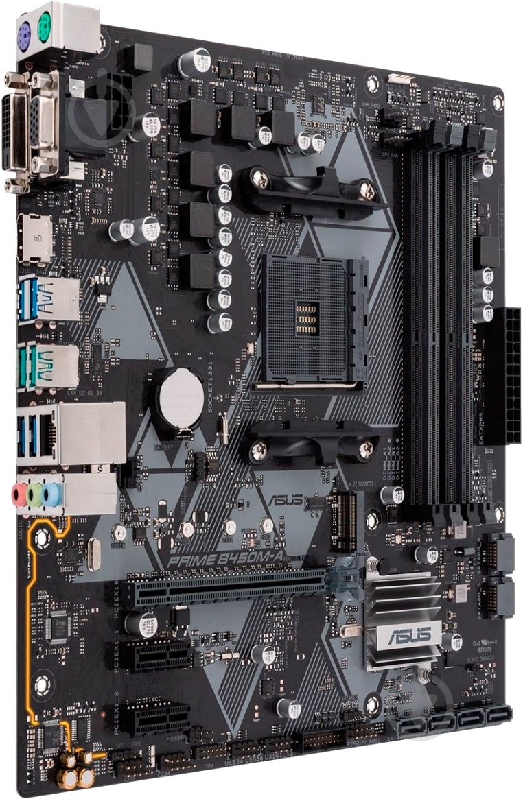 Материнская плата Asus PRIME B450M-A (Socket AM4, AMD B450, mirco ATX) - фото 3