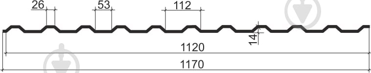 Профнастил глянцевый Tile Tile С-14 1170х2000 RAL 8017 коричневый - фото 2