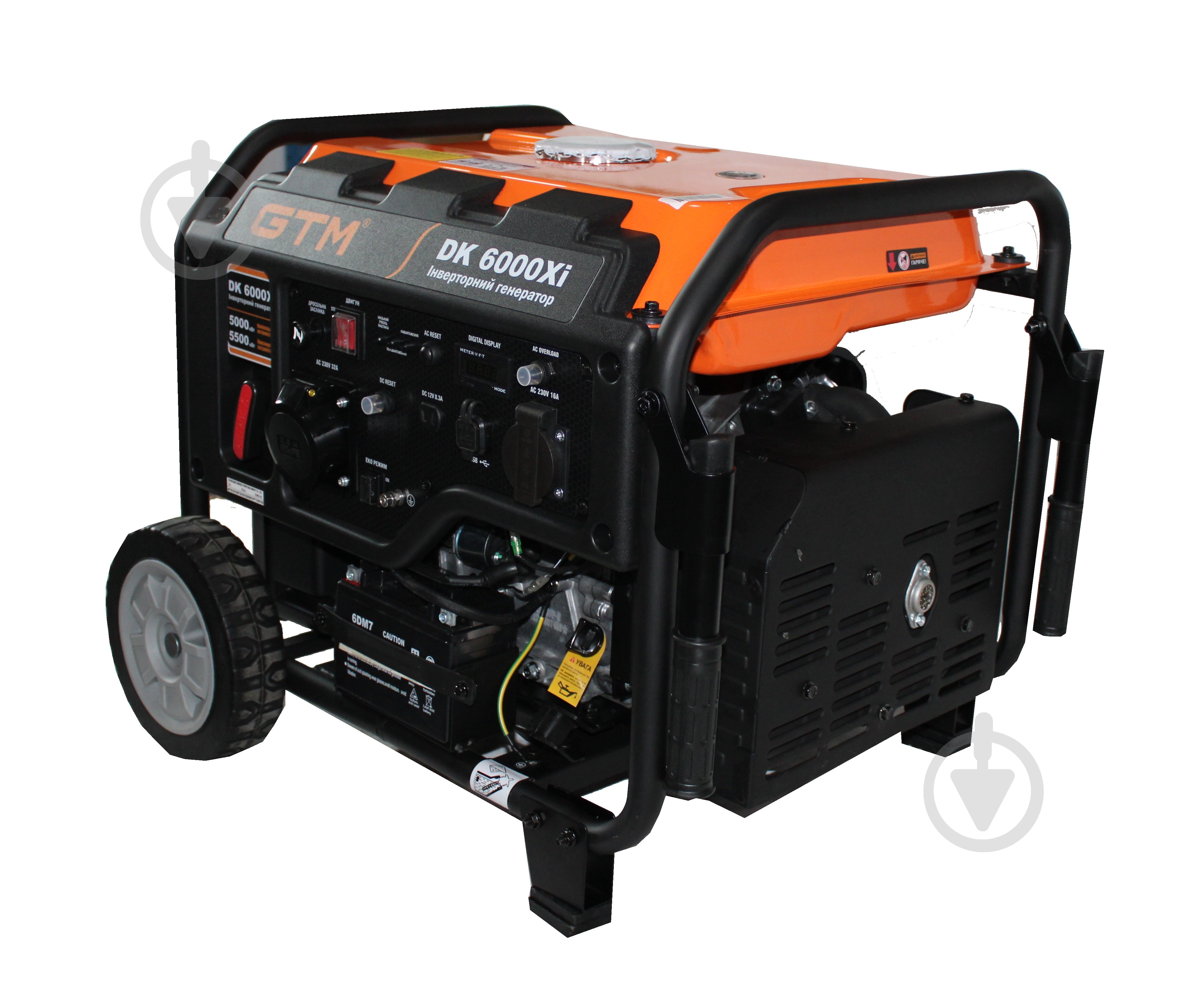 Генератор бензиновий GTM DK6000Xi 5 кВт / 5,5 кВт 230 В 34058 - фото 1