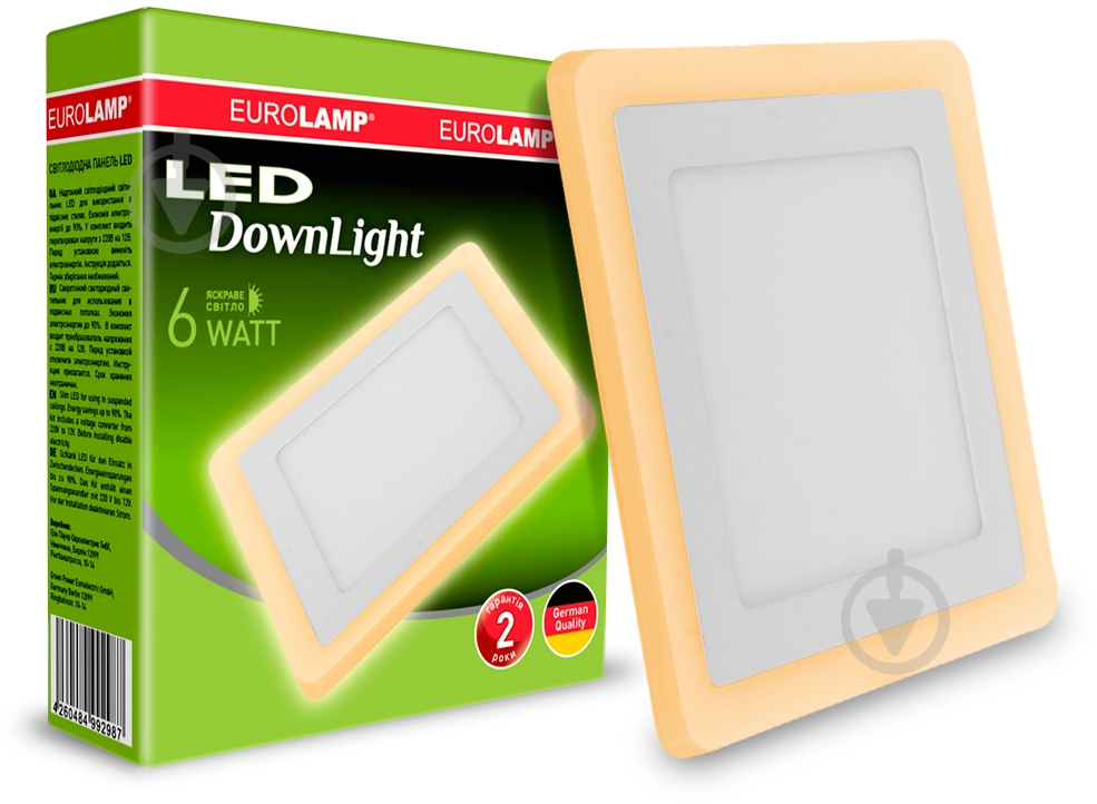 Світильник точковий Eurolamp LED-DLS-6/4 (orange) 6 Вт 4000 К помаранчевийбілий - фото 1