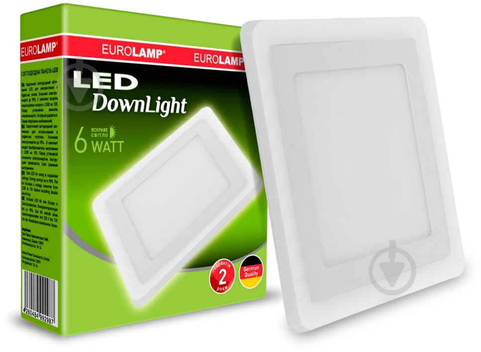 Світильник точковий Eurolamp LED-DLS-6/4 (white) 6 Вт 4000 К білий - фото 1