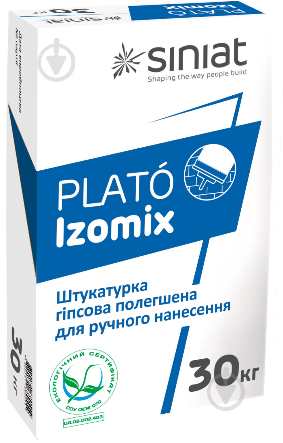 Штукатурка Siniat Plato Izomix 30 кг - фото 1
