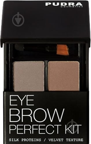 Тіні для брів та повік Pudra Cosmetics Brunette/Dark Brown 2 - фото 1