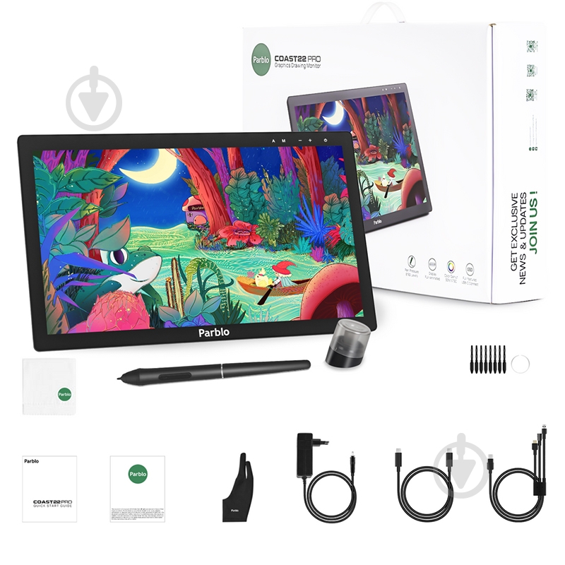 Монитор графический Parblo Coast 22 Pro 21,5" COAST22PRO black - фото 2 Монитор графический Parblo Coast 22 Pro 21,5" COAST22PRO black - фото 2