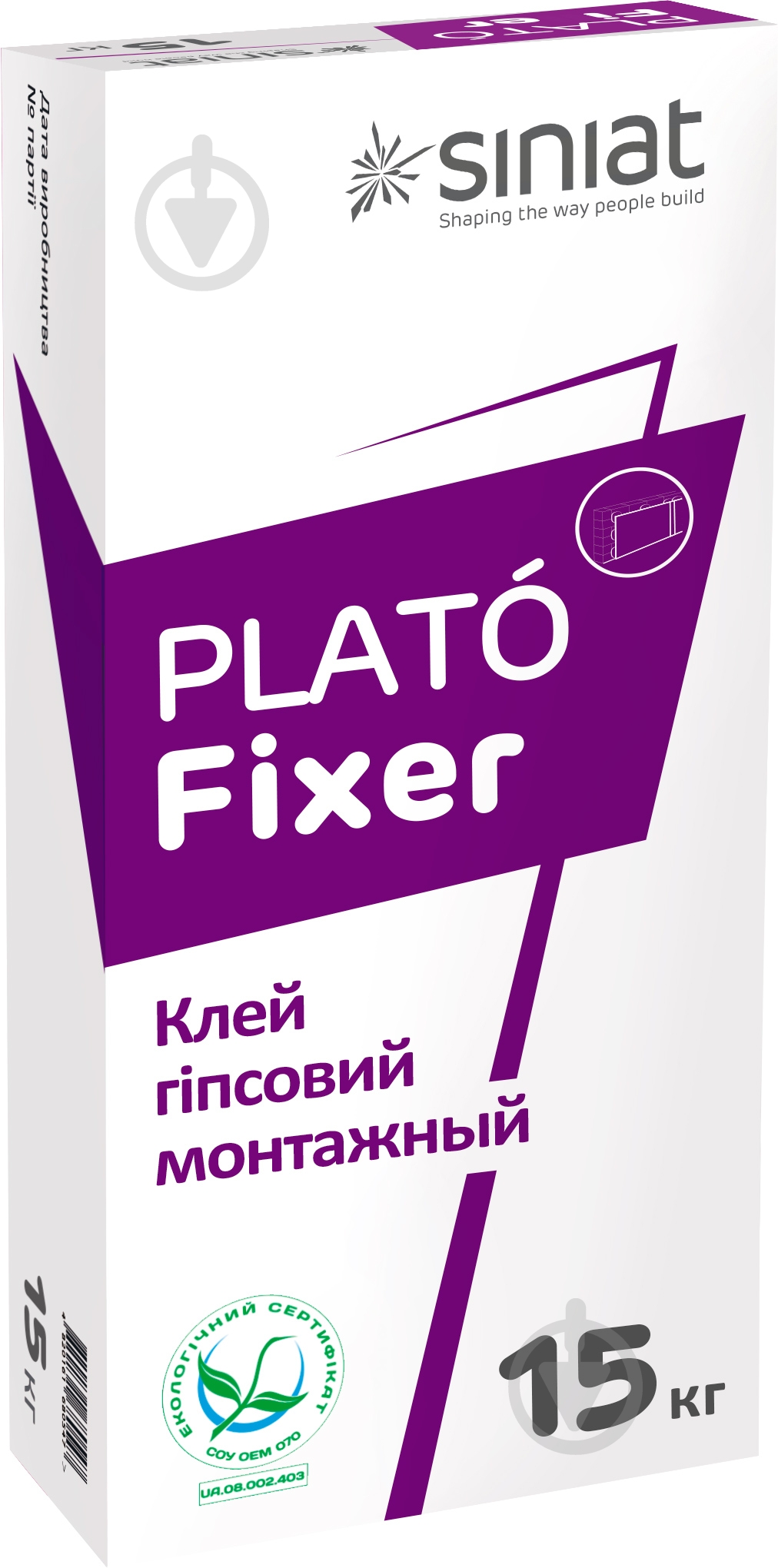Клей для гипсокартона Plato Fixer 15кг - фото 1