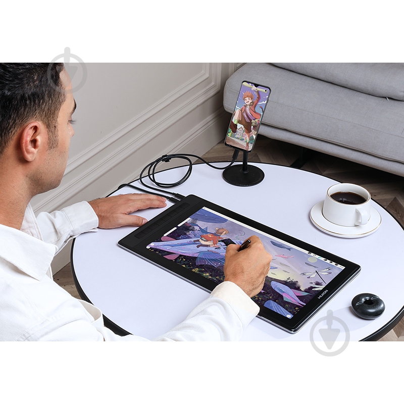 Монитор графический Huion Kamvas Pro 15,8" GT1602 silver/black - фото 7 Монитор графический Huion Kamvas Pro 15,8" GT1602 silver/black - фото 7