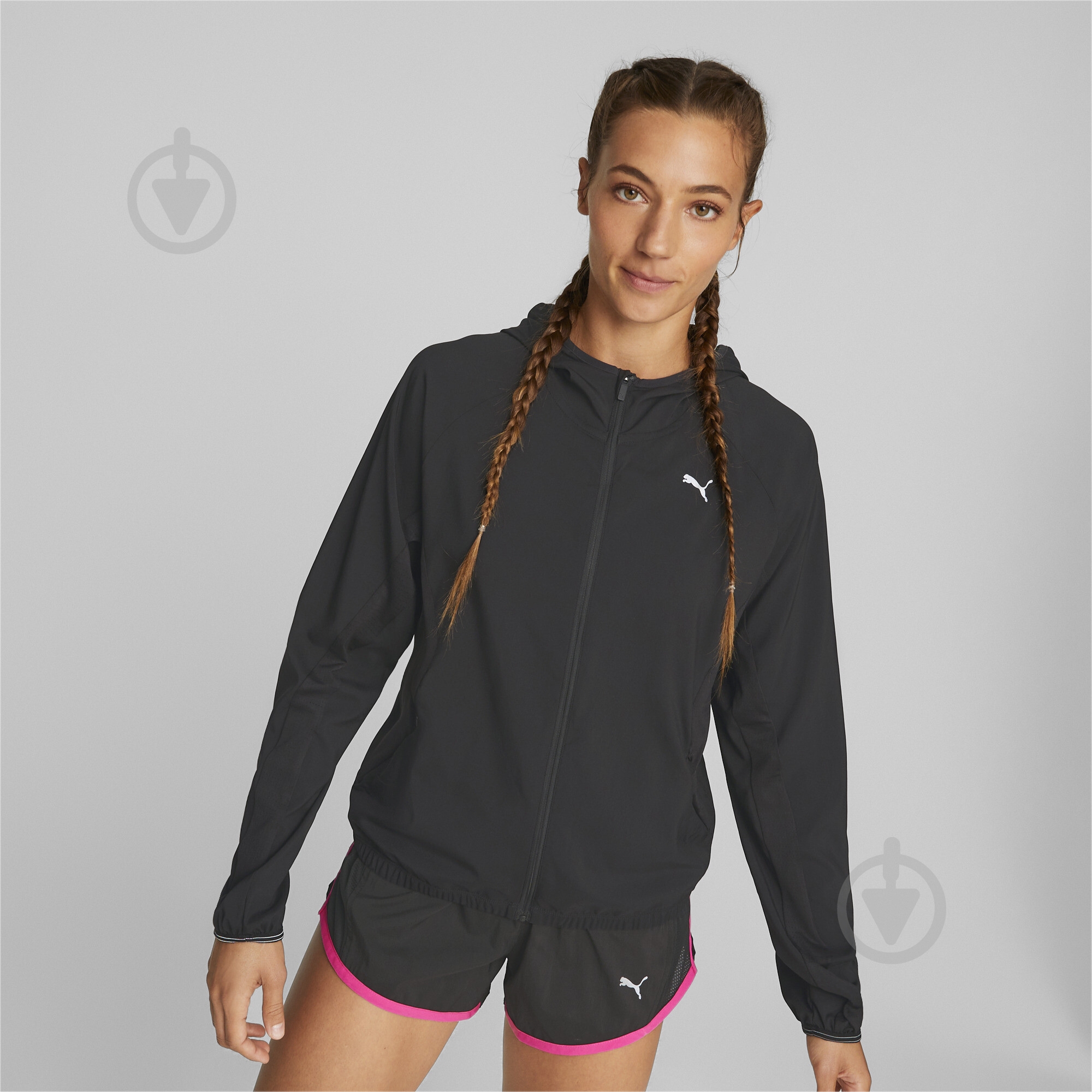 Ветровка женская демисезонная Puma RUN LIGHTWEIGHT JACKET W 52328601 р.S черная - фото 3