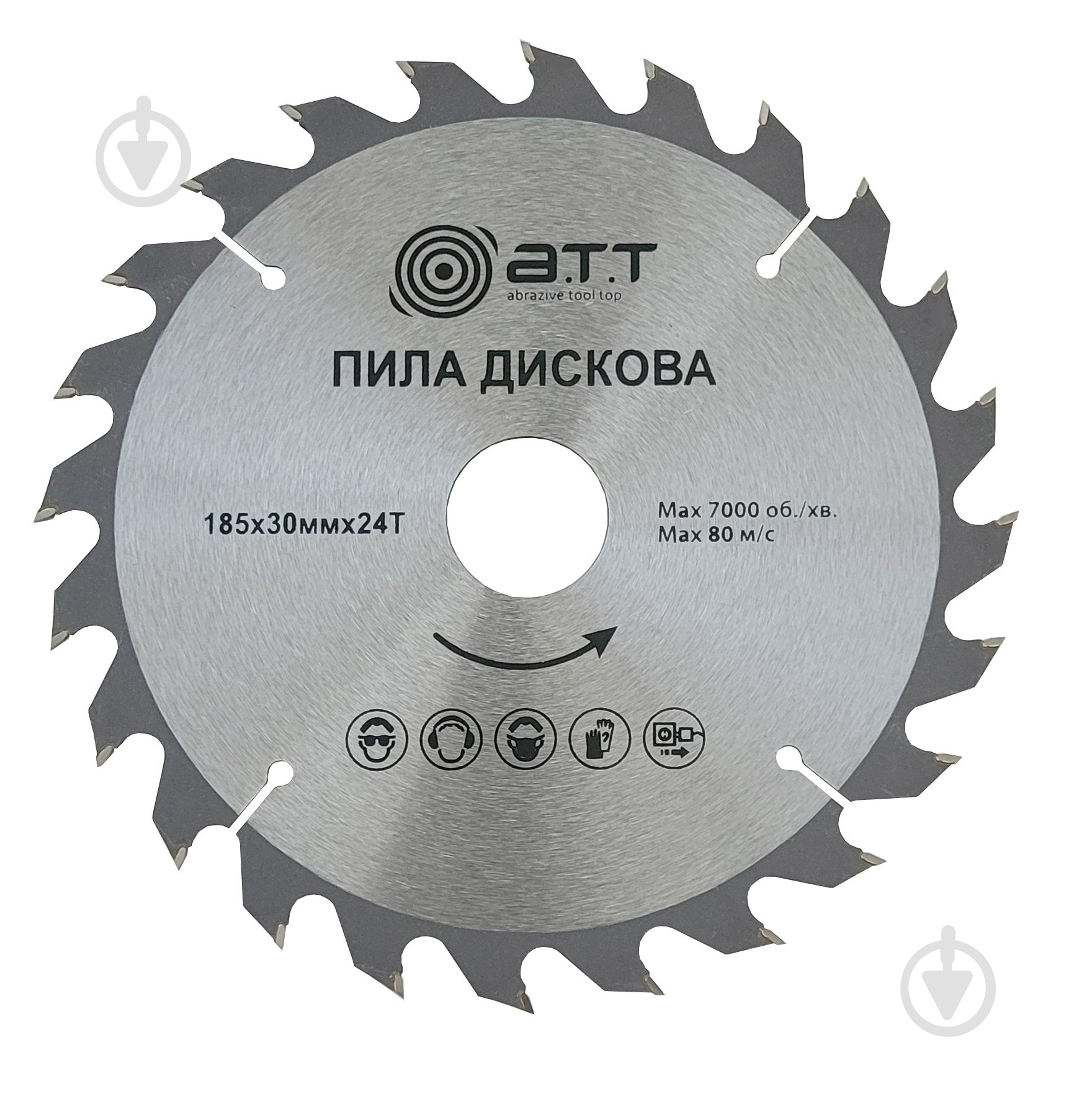 Пиляльний диск A.T.T. 185x30x1.7 Z24 - фото 1 Пиляльний диск A.T.T. 185x30x1.7 Z24 - фото 1