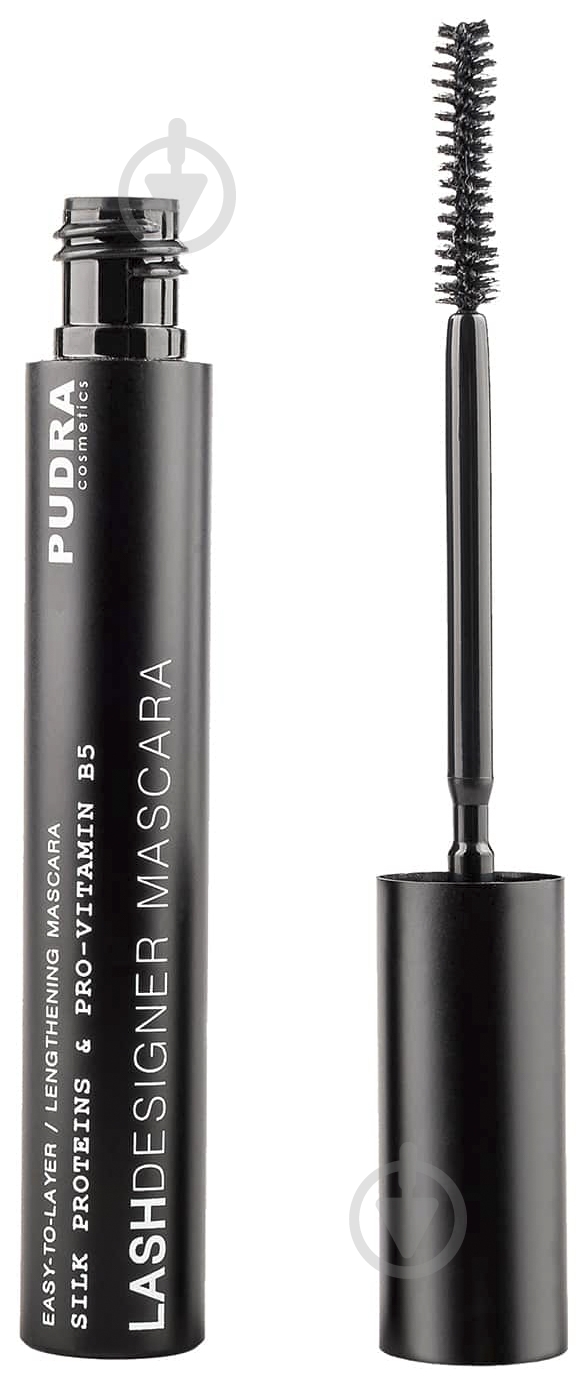 Туш для вій Pudra Cosmetics подовження та розділення чорний 10 мл - фото 1