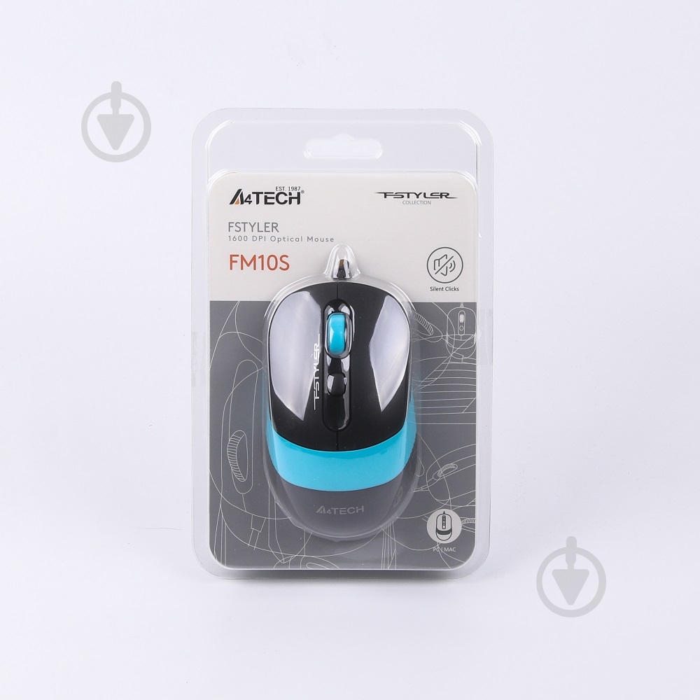 Мишка A4Tech безшумна Fstyler FM10S (Blue) - фото 6