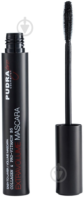 Туш для вій Pudra Cosmetics Максимальний об'єм чорний 10 мл - фото 1