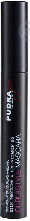 Туш для вій Pudra Cosmetics Об'єм та підкручення чорний 10 мл - фото 3