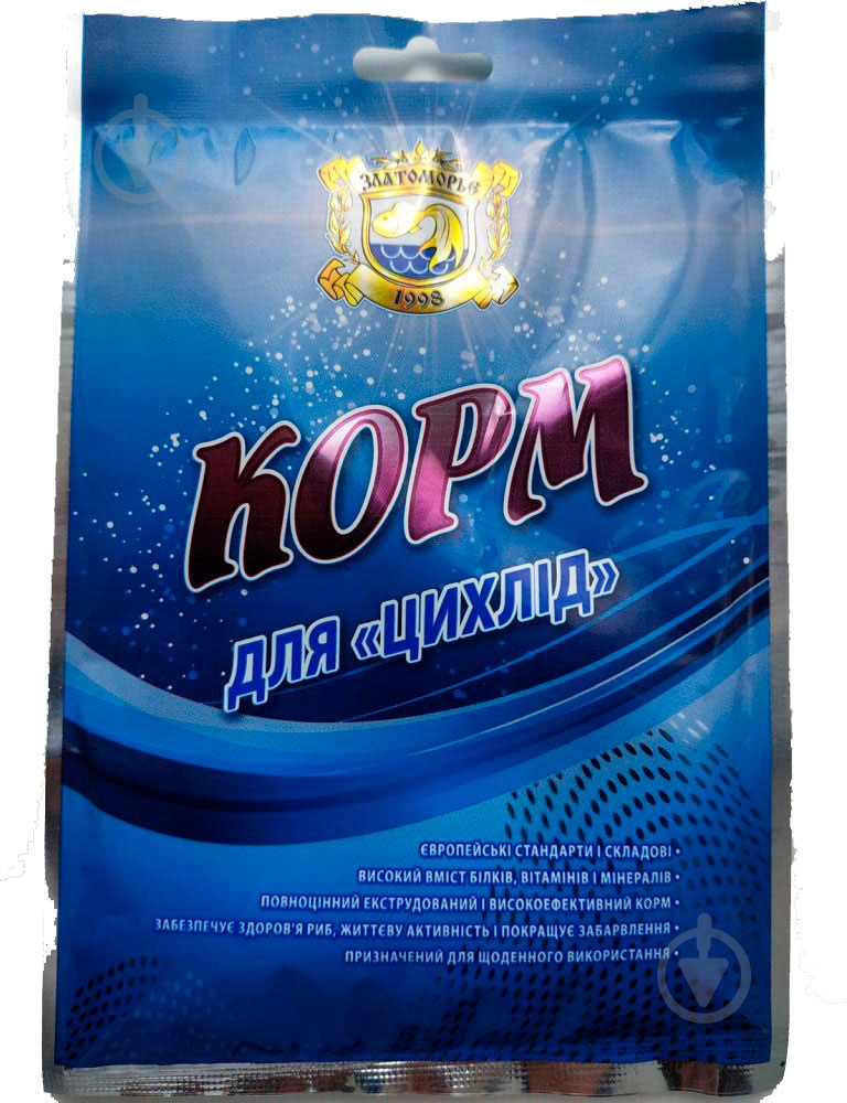 Корм Златоморье для цихлид 40 г (рыба и побочные рыбные продукты) - фото 1