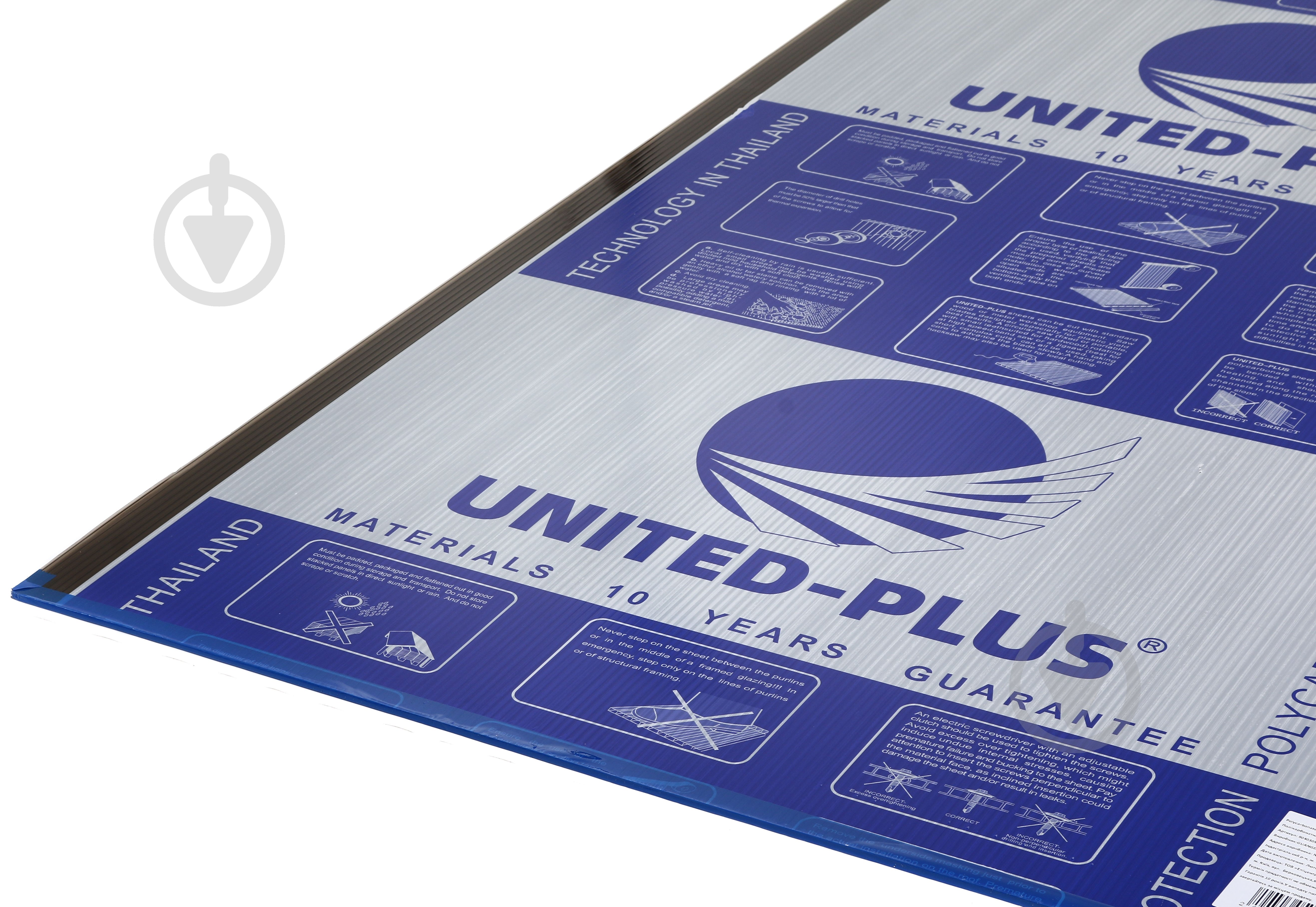 Полікарбонатний лист UNITED-PLUS® 6 мм 3000х1050 мм бронзовий - фото 3
