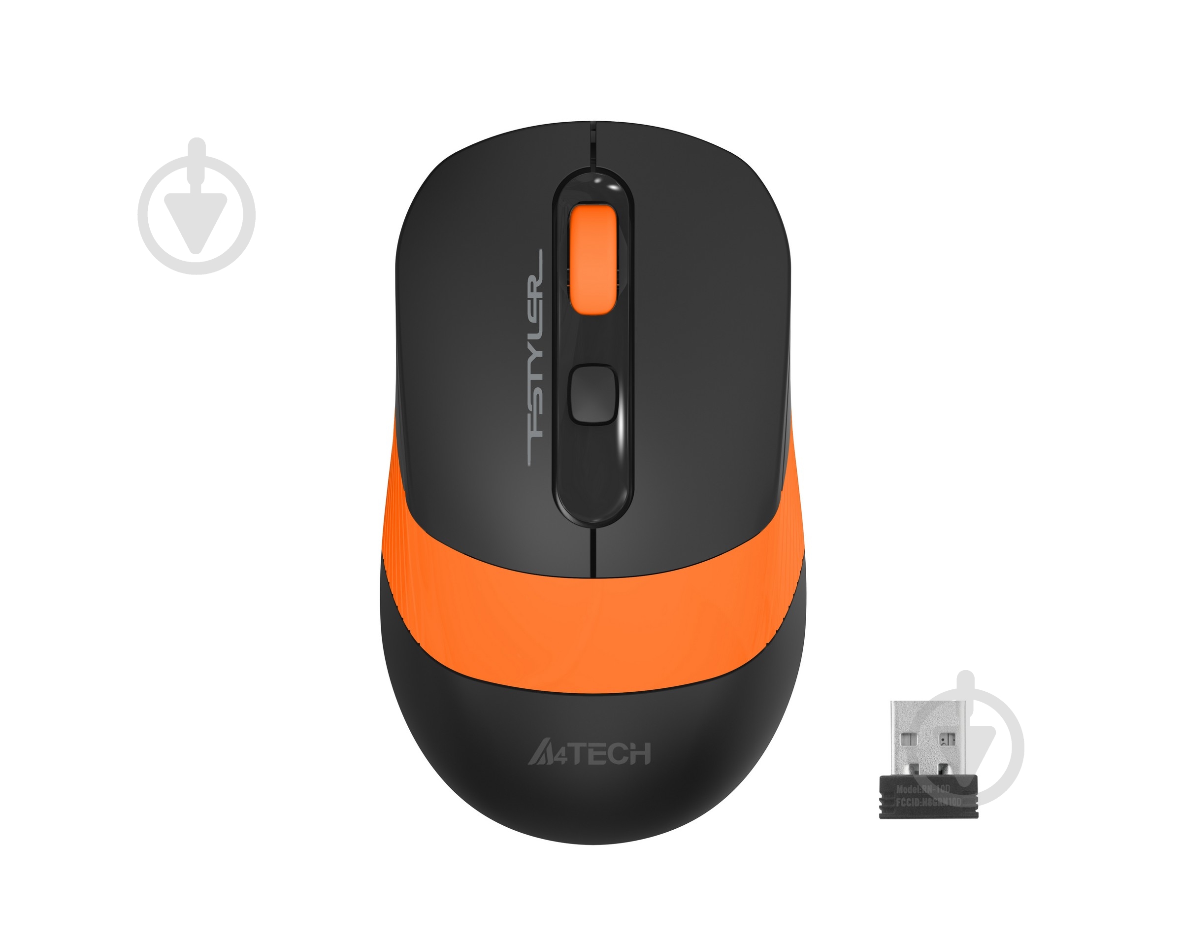 Мишка A4Tech безшумна Fstyler FG10S (Orange) orange - фото 1