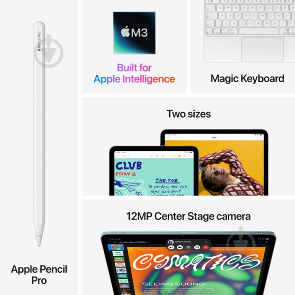 Планшет Apple IPad Air 2025 11" 8/128GB Wi-Fi space grey (MC9W4TY/A) - фото 8