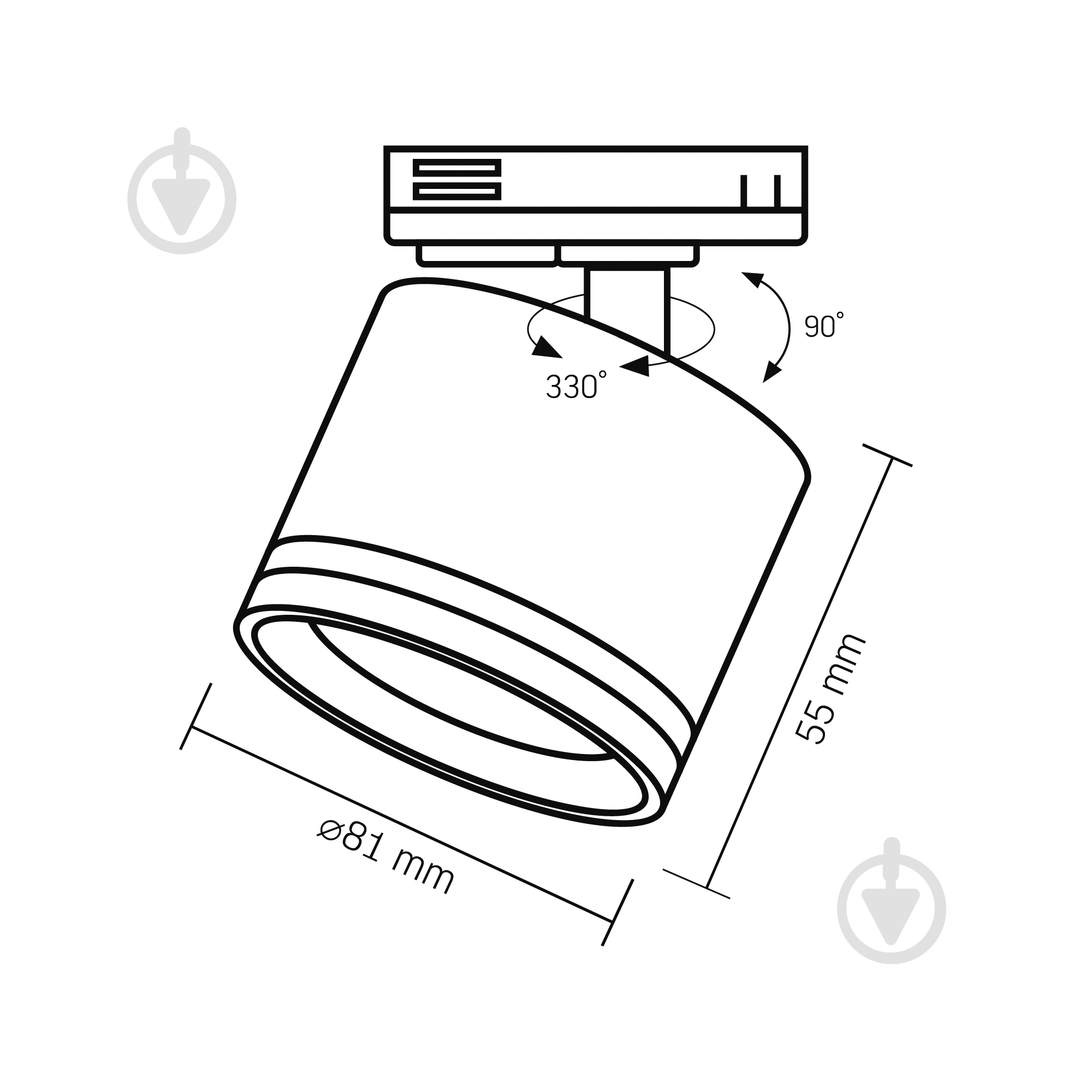 Трековый светильник Videx черный 28832 - фото 3