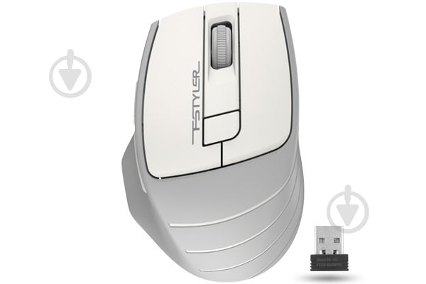 Мишка A4Tech безшумна Fstyler FG30S (Grey+White) white (FG30S (Grey+White)) - фото 1 Мишка A4Tech безшумна Fstyler FG30S (Grey+White) white (FG30S (Grey+White)) - фото 1