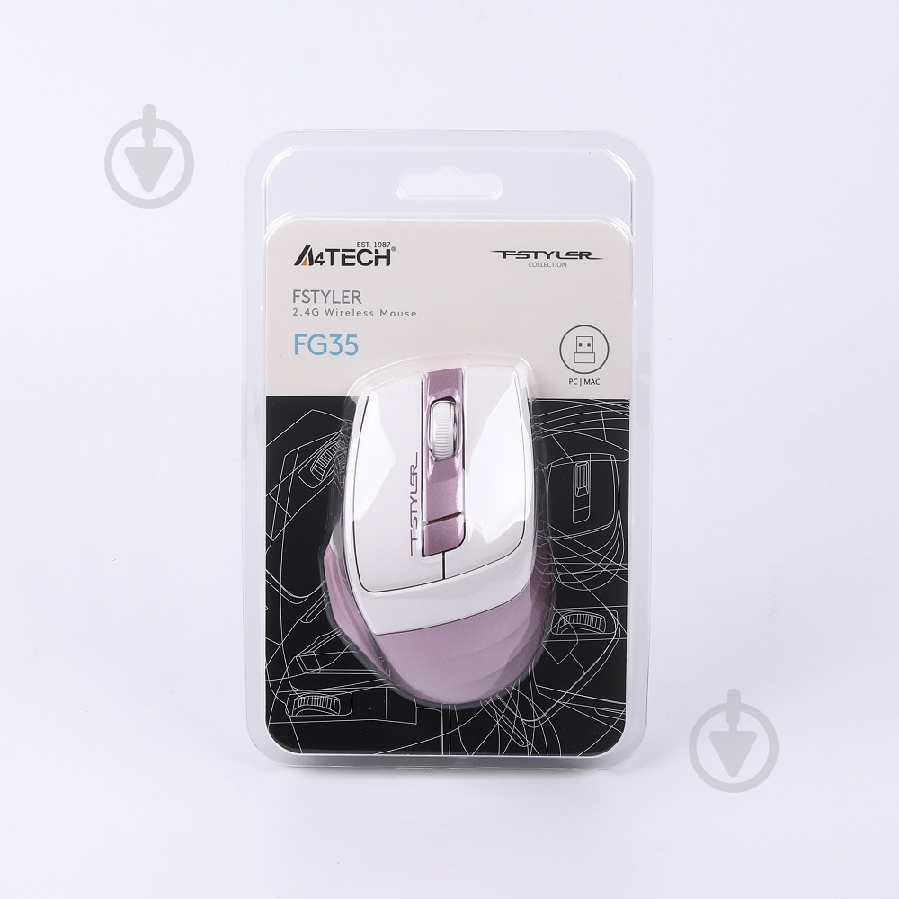 Мышка A4Tech Fstyler FG35 (Pink) - фото 7 Мышка A4Tech Fstyler FG35 (Pink) - фото 7