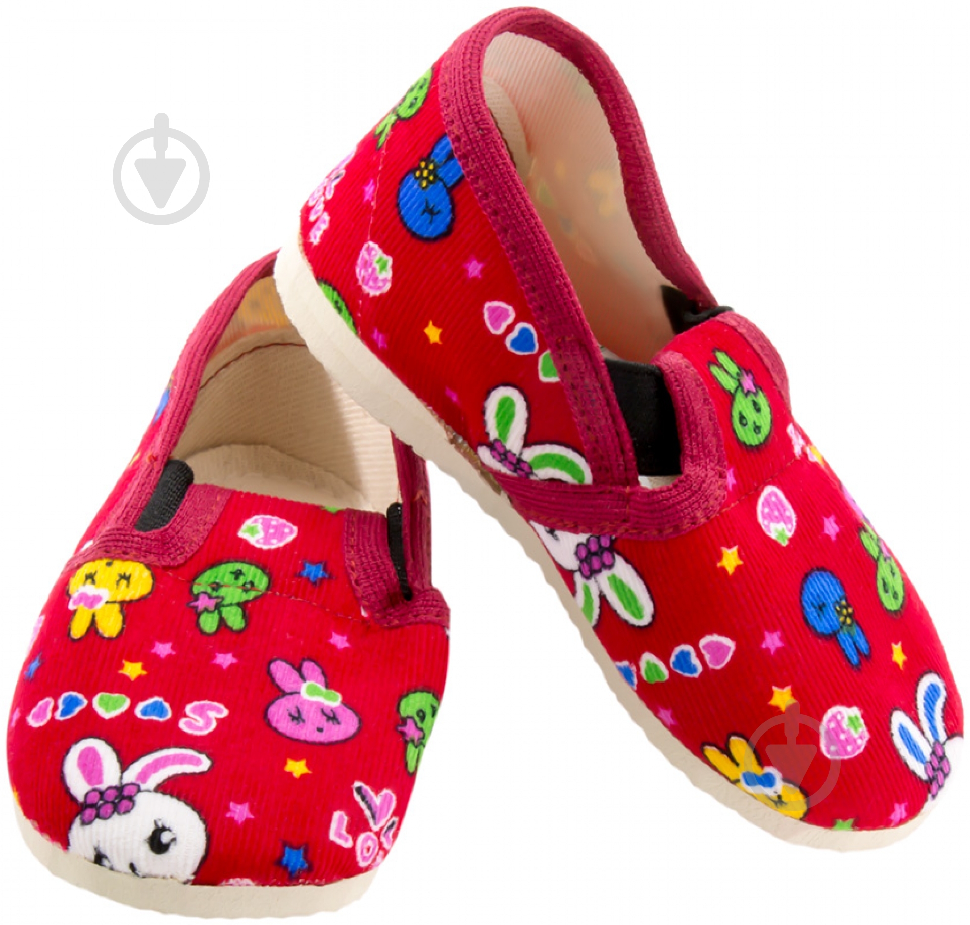 Тапочки для девочек для девочки Экотапок р.19,5 красный с рисунком 1025 - фото 2