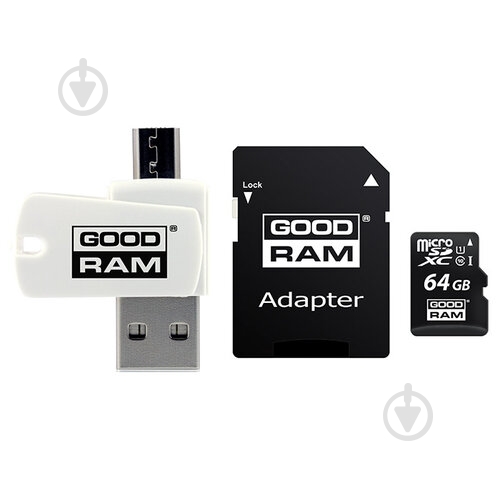 Карта памяти Goodram microSDHC 64 ГБ UHS-I (M1A4-0640R12) - фото 1 Карта памяти Goodram microSDHC 64 ГБ UHS-I (M1A4-0640R12) - фото 1