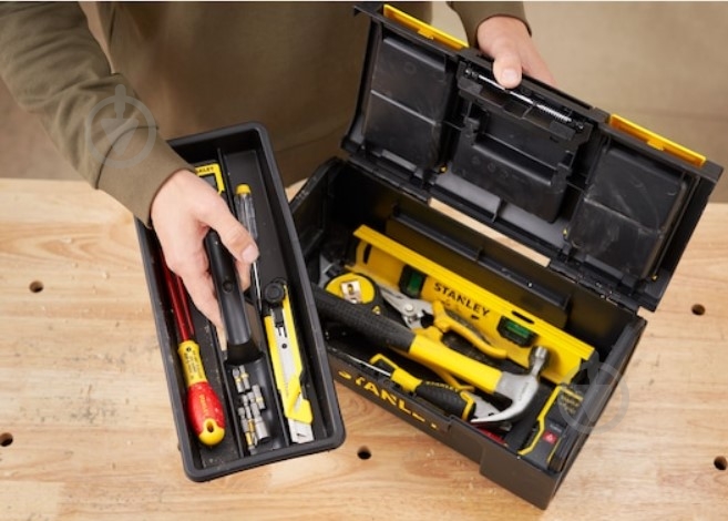 Сундук для ручного инструмента Stanley Line Toolbox 16" 1-79-216 - фото 6