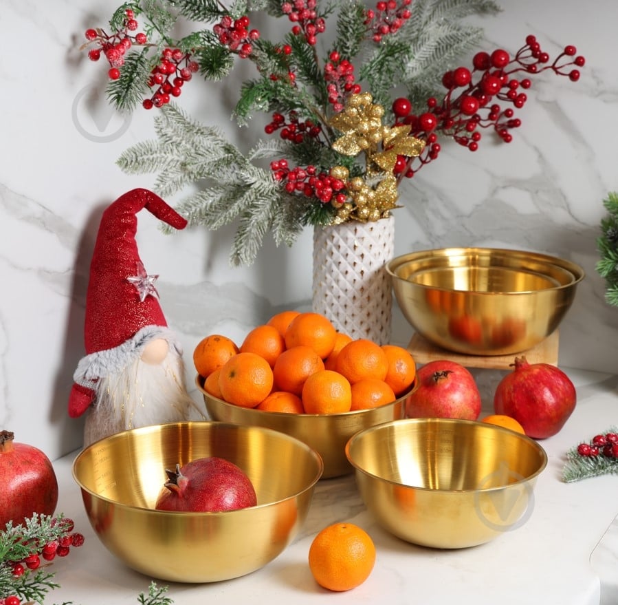 Миска Flamberg Premium 22 см 2,1 л золотой - фото 2 Миска Flamberg Premium 22 см 2,1 л золотой - фото 2